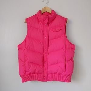 Vintage Gap Down-filled Puffer Vest Pink Size XL Quilted
